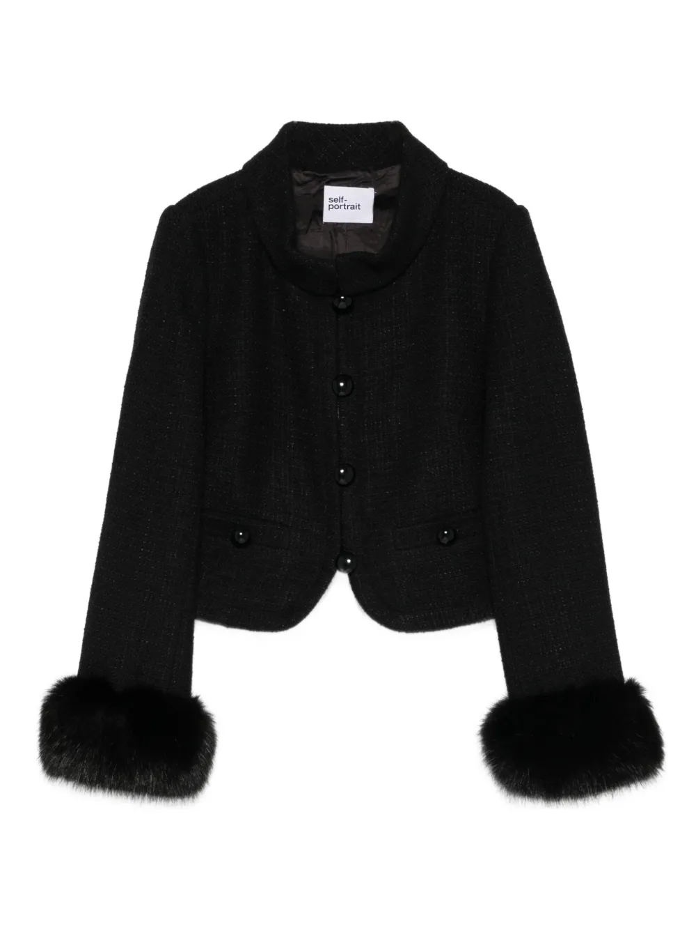 Твидовый жакет Self-Portrait, черный
Твидовый жакет Self-Portrait, черный