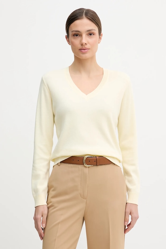 Хлопковый свитер United Colors of Benetton, желтый
Хлопковый свитер United Colors of Benetton, желтый