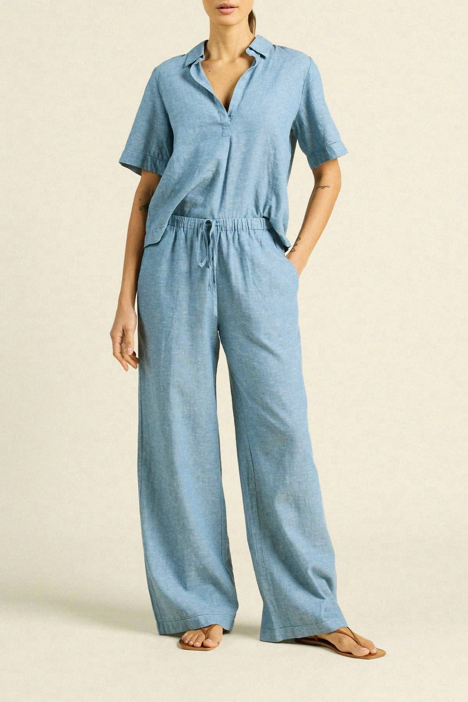 Вера Брюки в винтажном индиго TROVATA 
Вера Брюки в винтажном индиго TROVATA