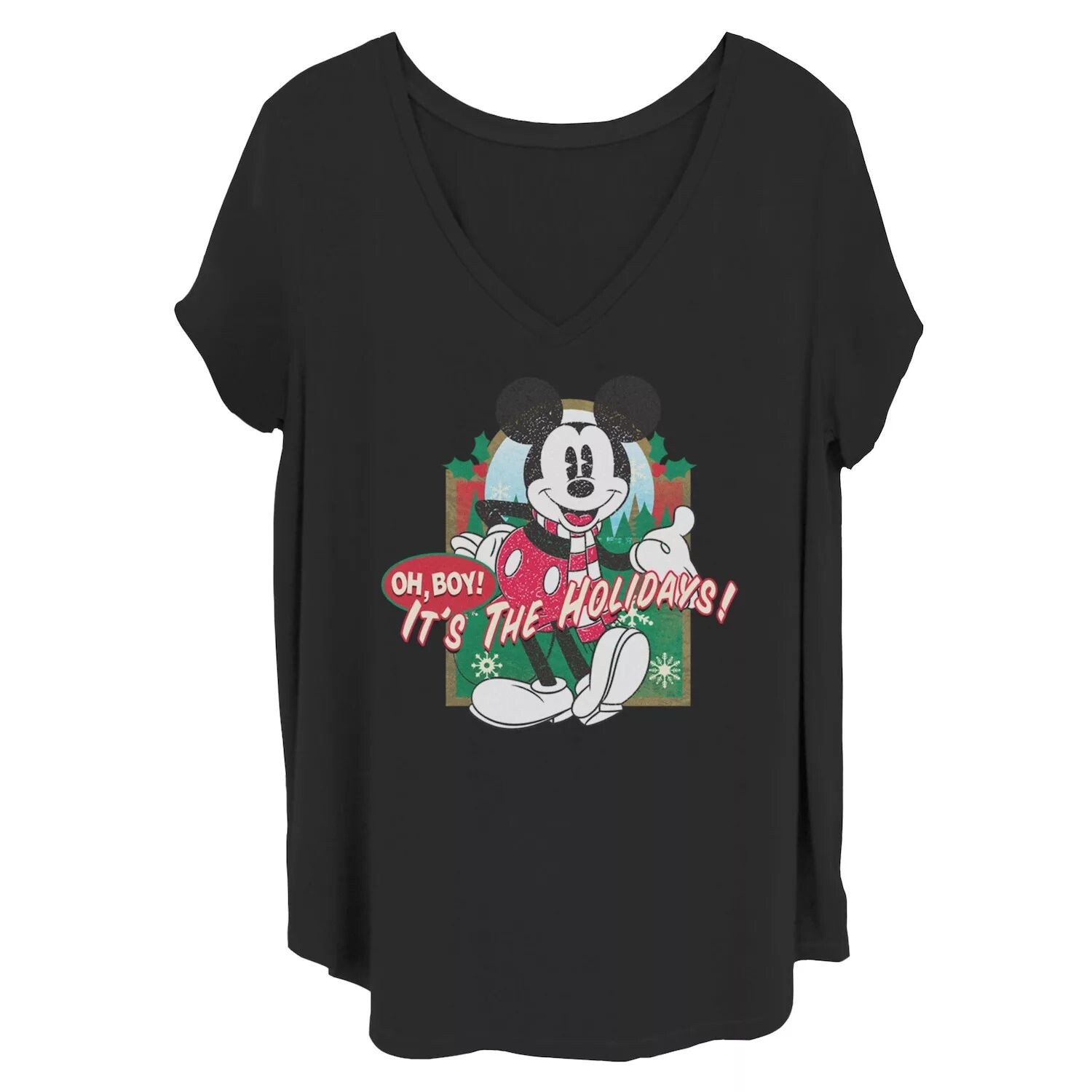 Рождественская футболка Juniors' Plus Disney с Микки Маусом Oh Boy It's The Holidays Licensed Character
Рождественская футболка Juniors' Plus Disney с Микки Маусом Oh Boy It's The Holidays Licensed Character