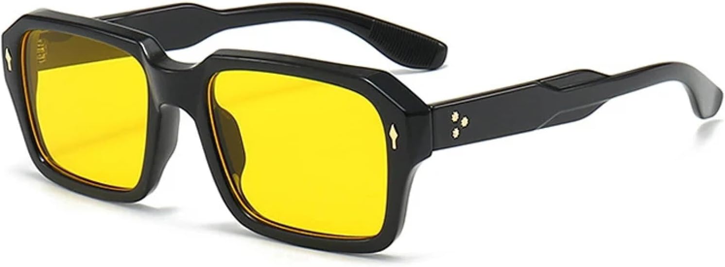 Винтажные женские солнцезащитные очки в стиле панк с заклепками, модные, с прозрачными градиентными линзами, защита от УФ-излучения UV400. Мужские солнцезащитные очки HHZZYVY, Black Yellow
Винтажные женские солнцезащитные очки в стиле панк с заклепками, модные, с прозрачными градиентными линзами, защита от УФ-излучения UV400. Мужские солнцезащитные очки HHZZYVY, Black Yellow