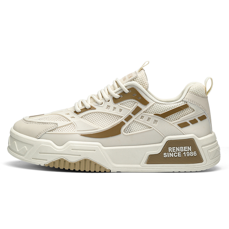 RENBEN Скользоустойчивые легкие дышащие мужские скейтерские кеды низкие бежевые, цвет Beige
RENBEN Скользоустойчивые легкие дышащие мужские скейтерские кеды низкие бежевые, цвет Beige