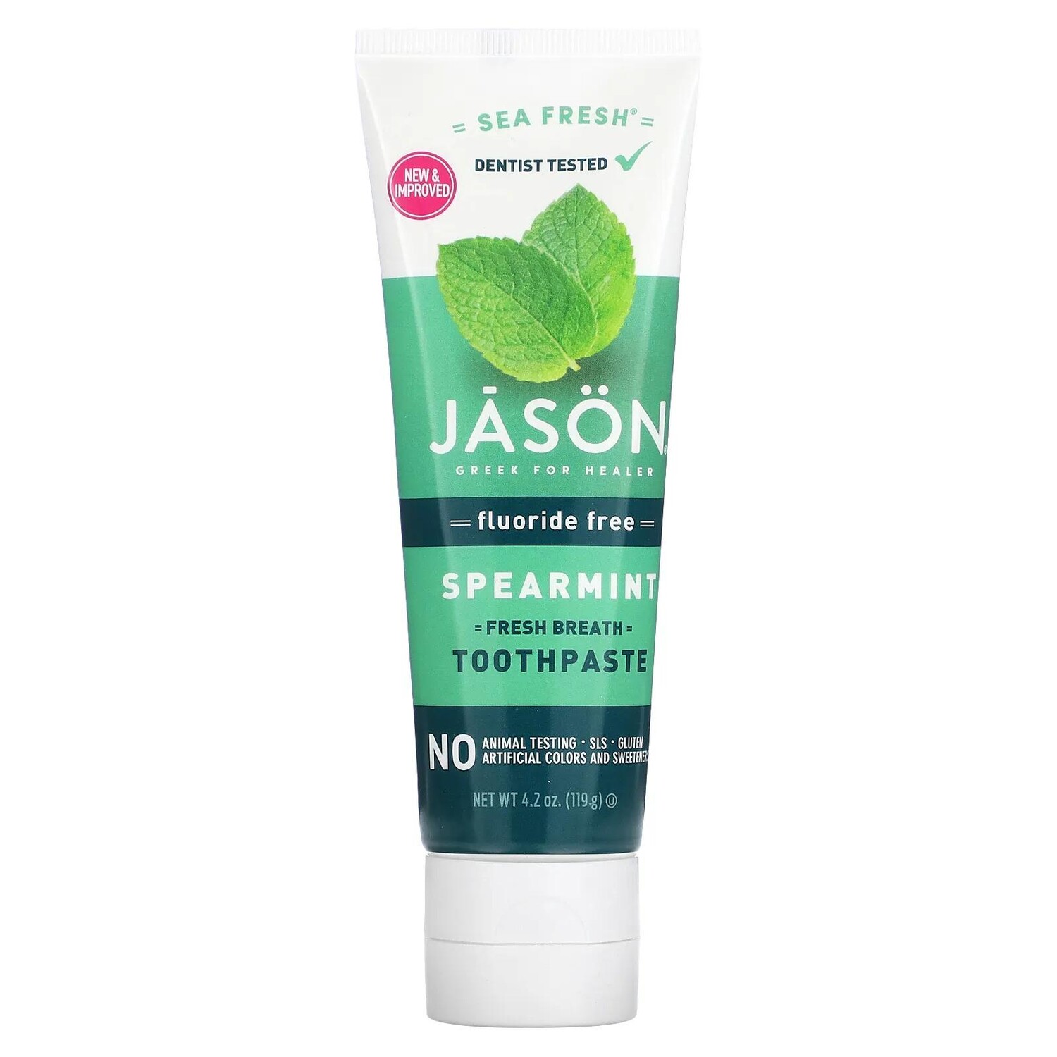 Jason Natural Sea Fresh зубная паста для свежести дыхания без фтора мята 119 г (4,2 унции)
Jason Natural Sea Fresh зубная паста для свежести дыхания без фтора мята 119 г (4,2 унции)