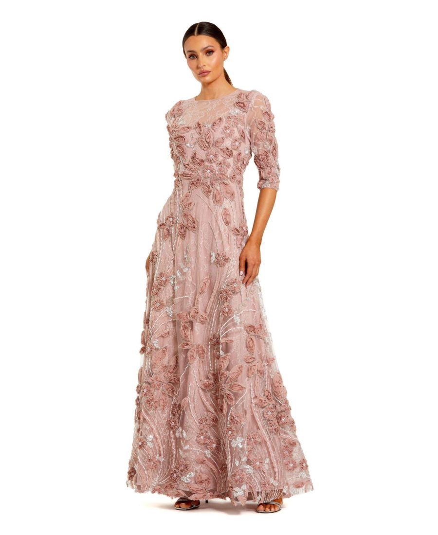 Женское платье с рукавами 3/4, высоким воротником и кружевной отделкой Mac Duggal, Mocha
Женское платье с рукавами 3/4, высоким воротником и кружевной отделкой Mac Duggal, Mocha