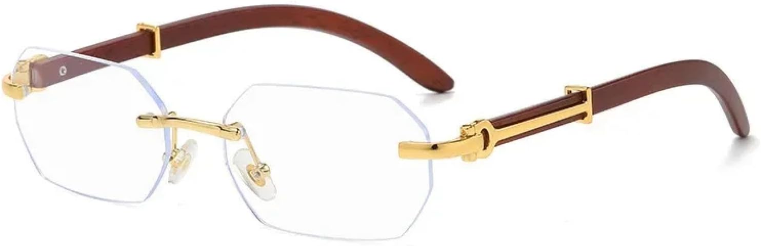 Солнцезащитные очки с защитой от УФ-излучения UV400 | Легкая безободковая оправа из нейлона Tr90 | Для женщин и мужчин, для занятий спортом на открытом воздухе и вождения DSVIGF, Gold Clear
Солнцезащитные очки с защитой от УФ-излучения UV400 | Легкая безободковая оправа из нейлона Tr90 | Для женщин и мужчин, для занятий спортом на открытом воздухе и вождения DSVIGF, Gold Clear