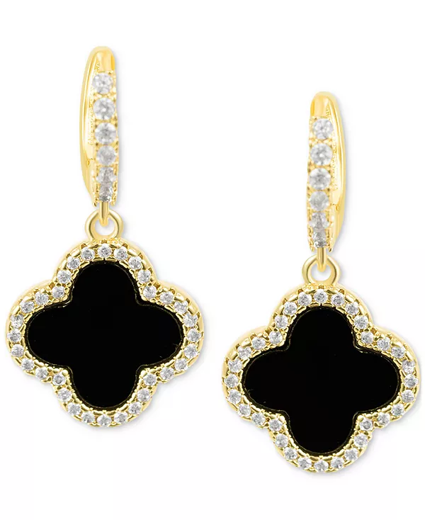 Серьги-Хаги с подвесками в виде клевера цвета ореола из золота и кристаллов Adornia, gold/black
Серьги-Хаги с подвесками в виде клевера цвета ореола из золота и кристаллов Adornia, gold/black