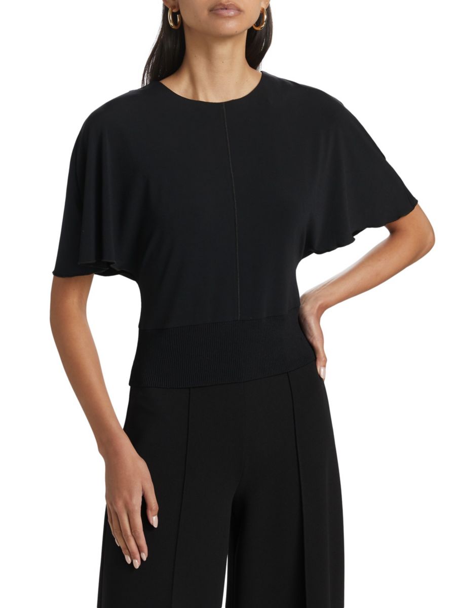 Трикотажный топ Marva с короткими рукавами Derek Lam 10 Crosby, черный
Трикотажный топ Marva с короткими рукавами Derek Lam 10 Crosby, черный