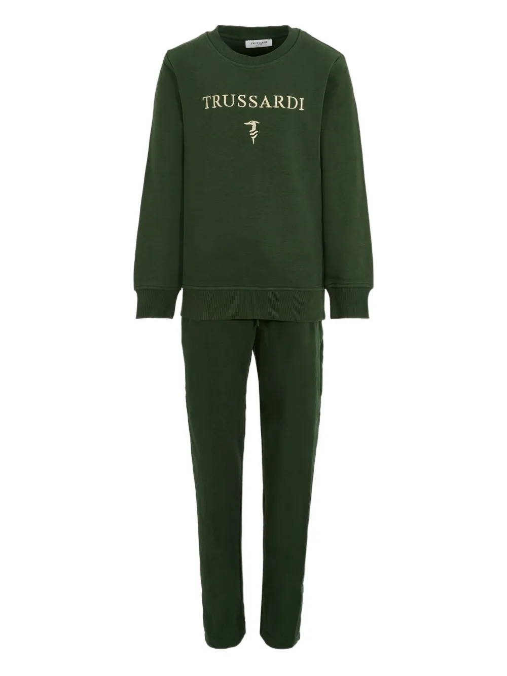 Спортивный костюм с вышитым логотипом Trussardi Junior, зеленый
Спортивный костюм с вышитым логотипом Trussardi Junior, зеленый