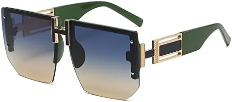 Солнцезащитные очки без оправы 2027 года для женщин, градиентные, увеличенного размера, в винтажном стиле, защита от УФ-излучения UV400 MTZJH, Blue Yellow
Солнцезащитные очки без оправы 2027 года для женщин, градиентные, увеличенного размера, в винтажном стиле, защита от УФ-излучения UV400 MTZJH, Blue Yellow