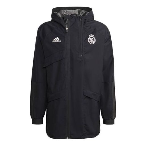 Куртка adidas Real Madrid Soccer/Football Hooded Jacket Black, черный 
Куртка adidas Real Madrid Soccer/Football Hooded Jacket Black, черный