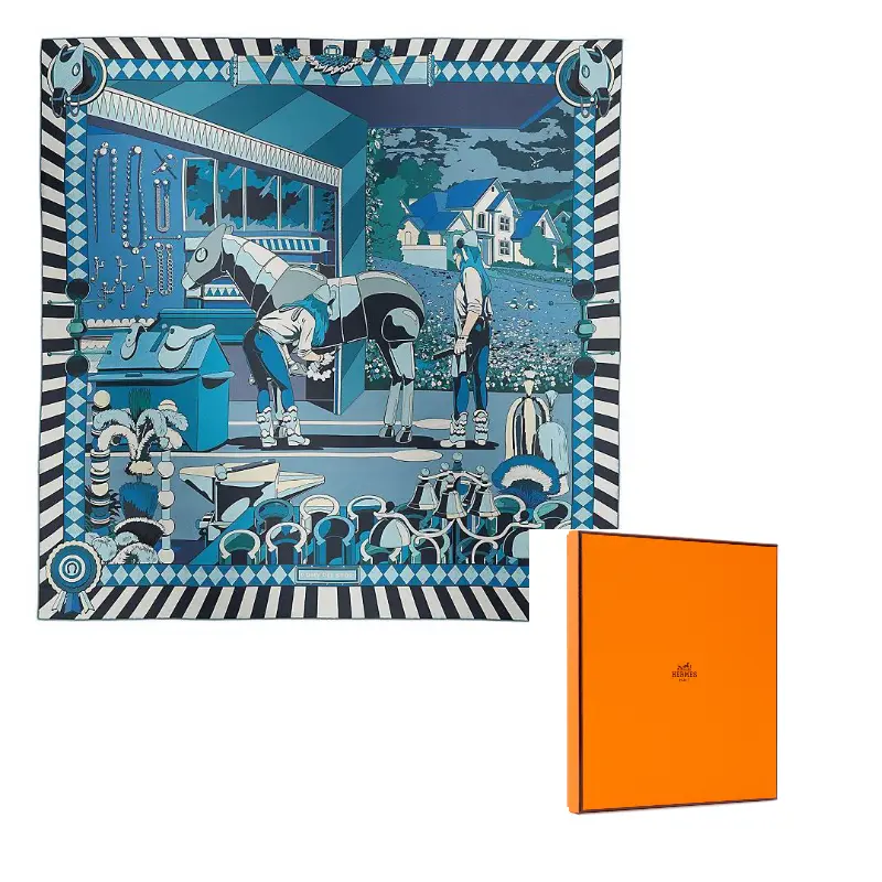 HERMES Шёлковый шарф, Cobalt Blue
HERMES Шёлковый шарф, Cobalt Blue