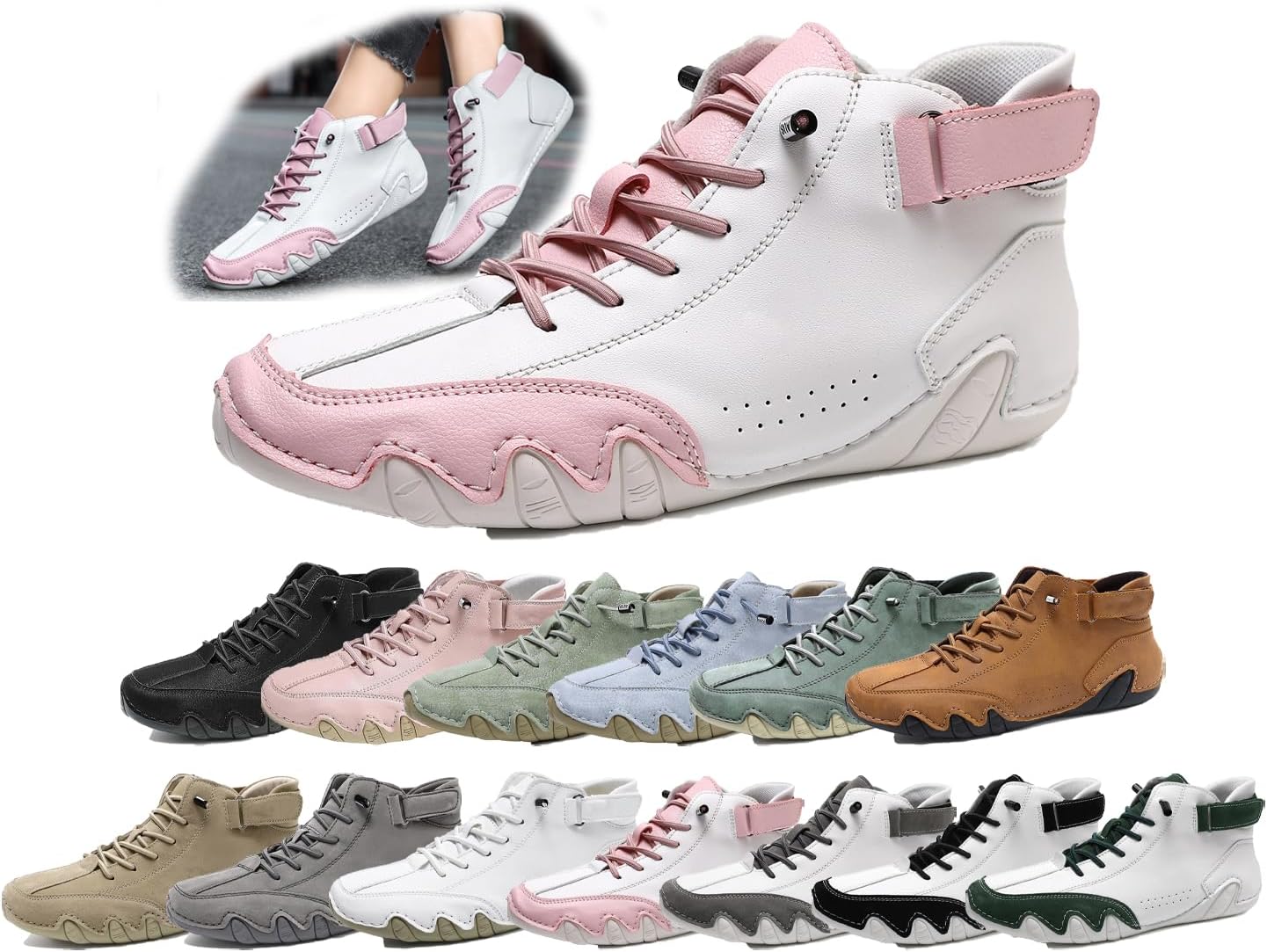 Мужские ортопедические замшевые ботинки высокого верха - ручная работа, водонепроницаемые, легкие, противоскользящие кроссовки для прогулок и вождения Generic, белый/розовый
Мужские ортопедические замшевые ботинки высокого верха - ручная работа, водонепроницаемые, легкие, противоскользящие кроссовки для прогулок и вождения Generic, белый/розовый