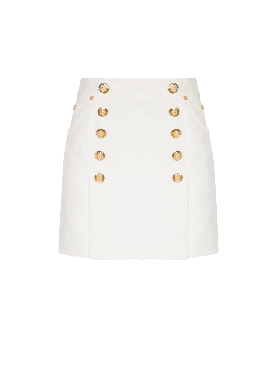 Короткая юбка из хлопкового канваса Balmain, белый
Короткая юбка из хлопкового канваса Balmain, белый