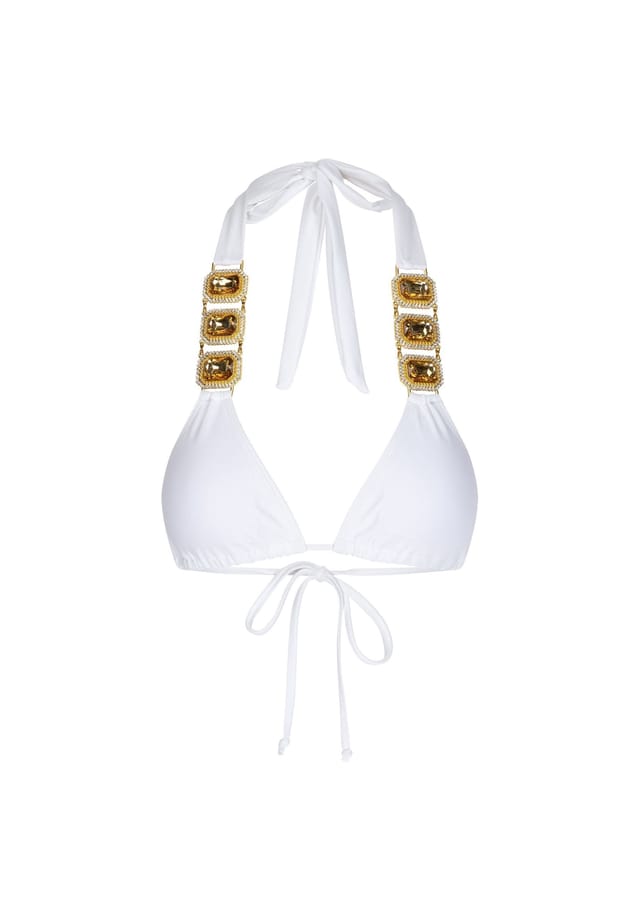 Бикини-Топ Boujee с треугольным вырезом и стильной отделкой из камней Moda Minx, белый
Бикини-Топ Boujee с треугольным вырезом и стильной отделкой из камней Moda Minx, белый