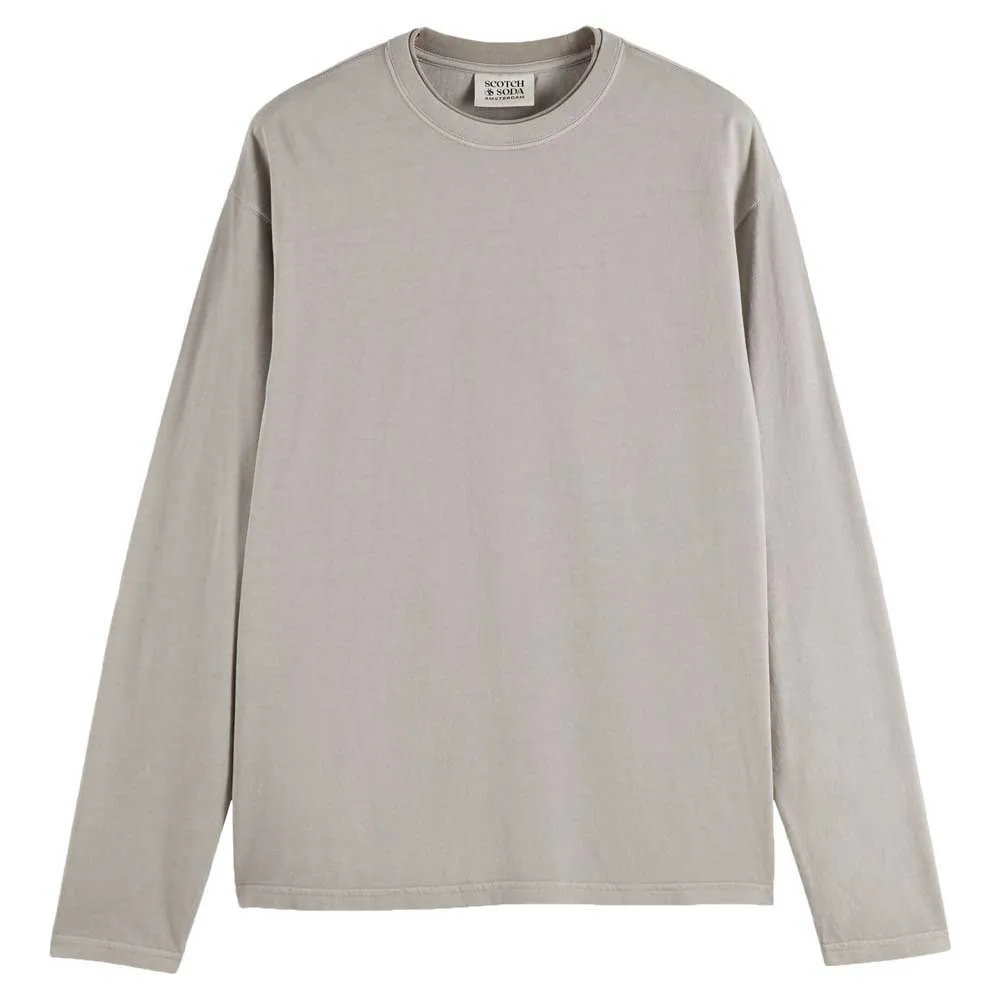 Лонгслив Scotch & Soda 3 Crosses Relaxed Fit, серый 
Лонгслив Scotch & Soda 3 Crosses Relaxed Fit, серый