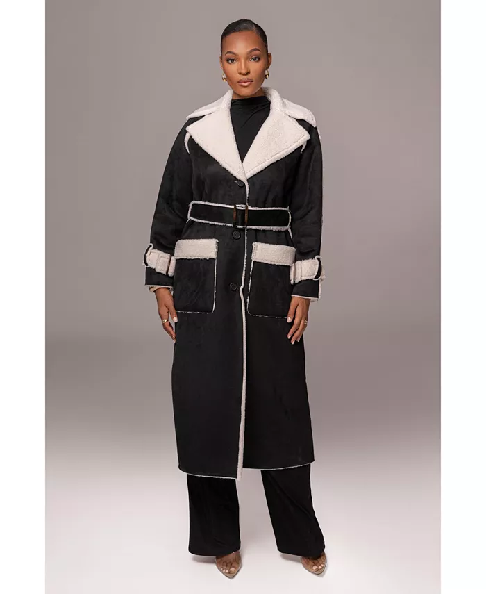 Женское двустороннее пальто из замши и шерпы JLUXLABEL, черный
Женское двустороннее пальто из замши и шерпы JLUXLABEL, черный