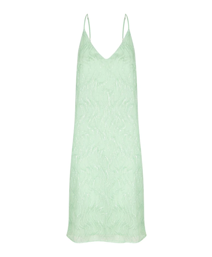 Платье миди с бахромой из люрекса Solotre, зеленый
Платье миди с бахромой из люрекса Solotre, зеленый