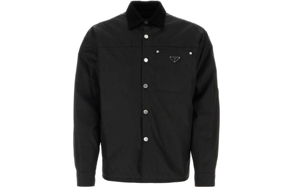 Рубашка мужская Prada на крупных пуговицах, черный
Рубашка мужская Prada на крупных пуговицах, черный