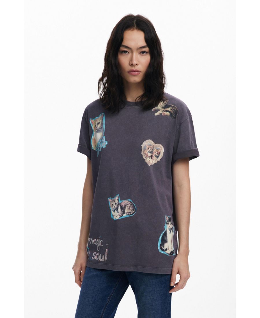 Женская укороченная футболка с принтом Desigual, Anthracite gray, Черный, Женская укороченная футболка с принтом Desigual, Anthracite gray
Женская укороченная футболка с принтом Desigual, Anthracite gray, Черный, Женская укороченная футболка с принтом Desigual, Anthracite gray