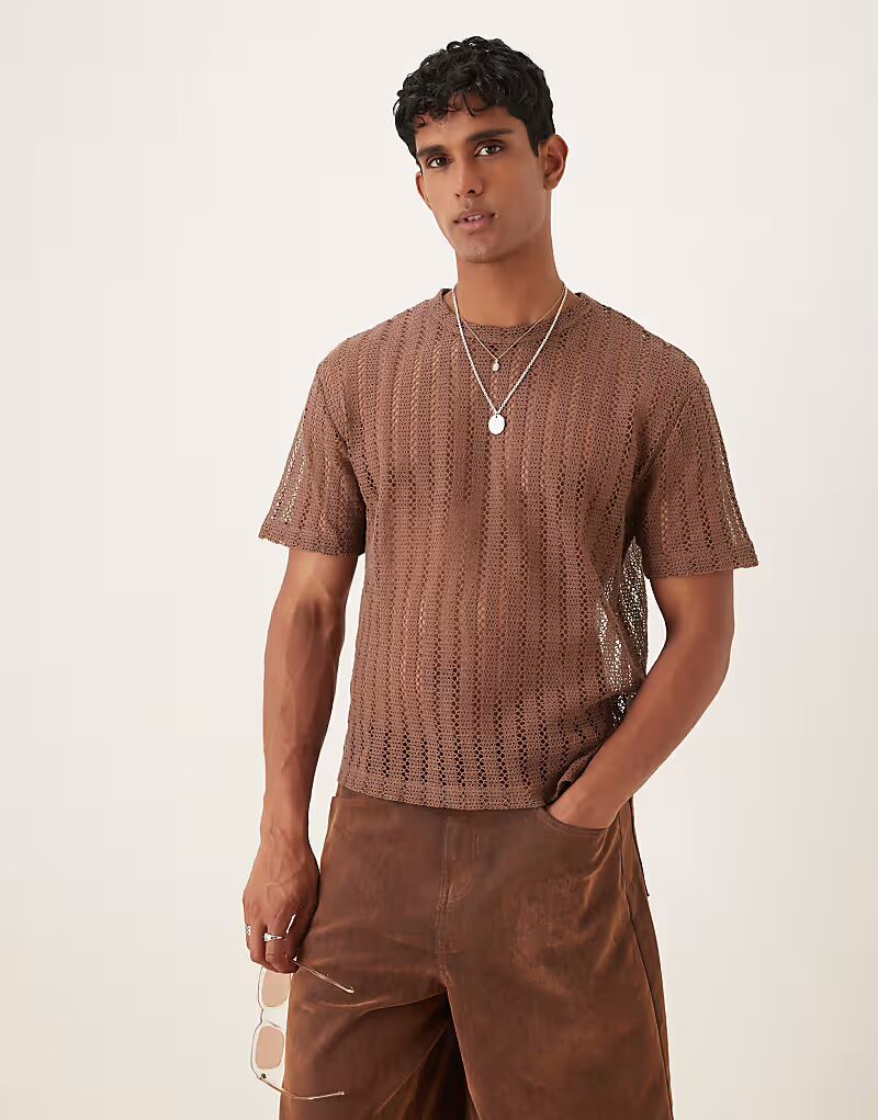 Свободная футболка крючком ASOS DESIGN коричневого цвета, Коричневый, Свободная футболка крючком ASOS DESIGN коричневого цвета
Свободная футболка крючком ASOS DESIGN коричневого цвета, Коричневый, Свободная футболка крючком ASOS DESIGN коричневого цвета