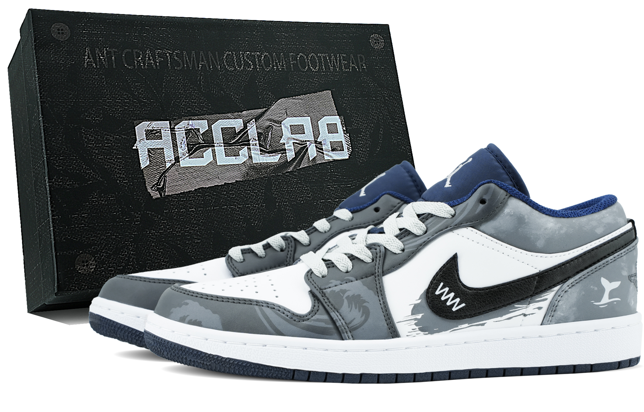 Jordan Баскетбольные кроссовки Air 1 с низким верхом, износостойкие, антискользящие, мужские, серые, сине-белые
Jordan Баскетбольные кроссовки Air 1 с низким верхом, износостойкие, антискользящие, мужские, серые, сине-белые