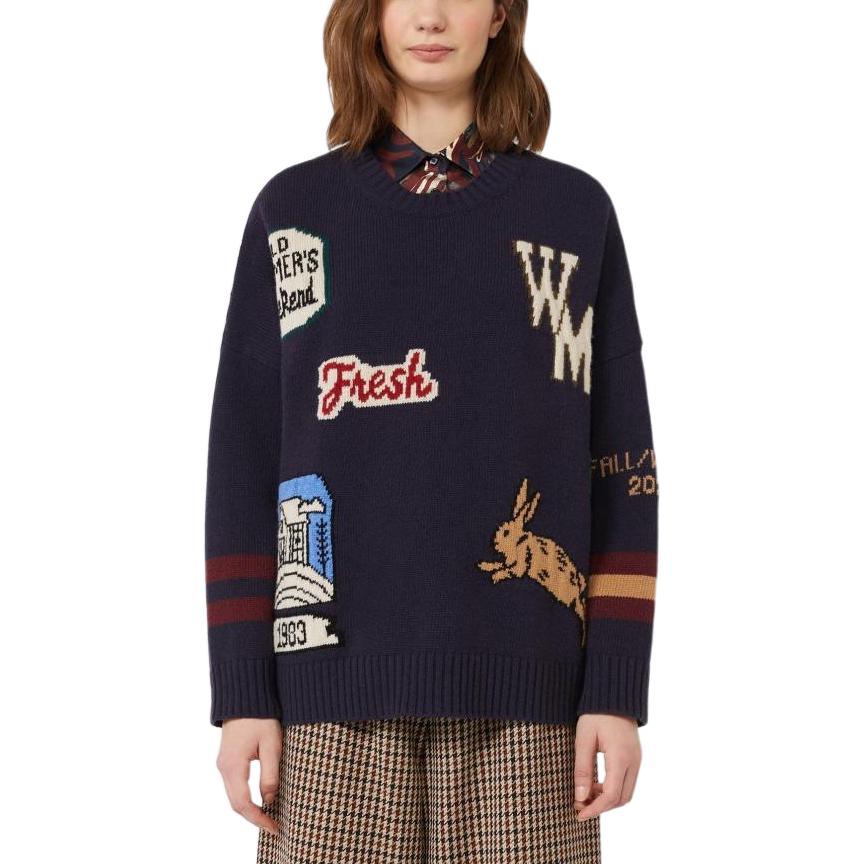 Вязаный свитер Weekend Max Mara с аппликацией WEEKEND MaxMara, синий
Вязаный свитер Weekend Max Mara с аппликацией WEEKEND MaxMara, синий