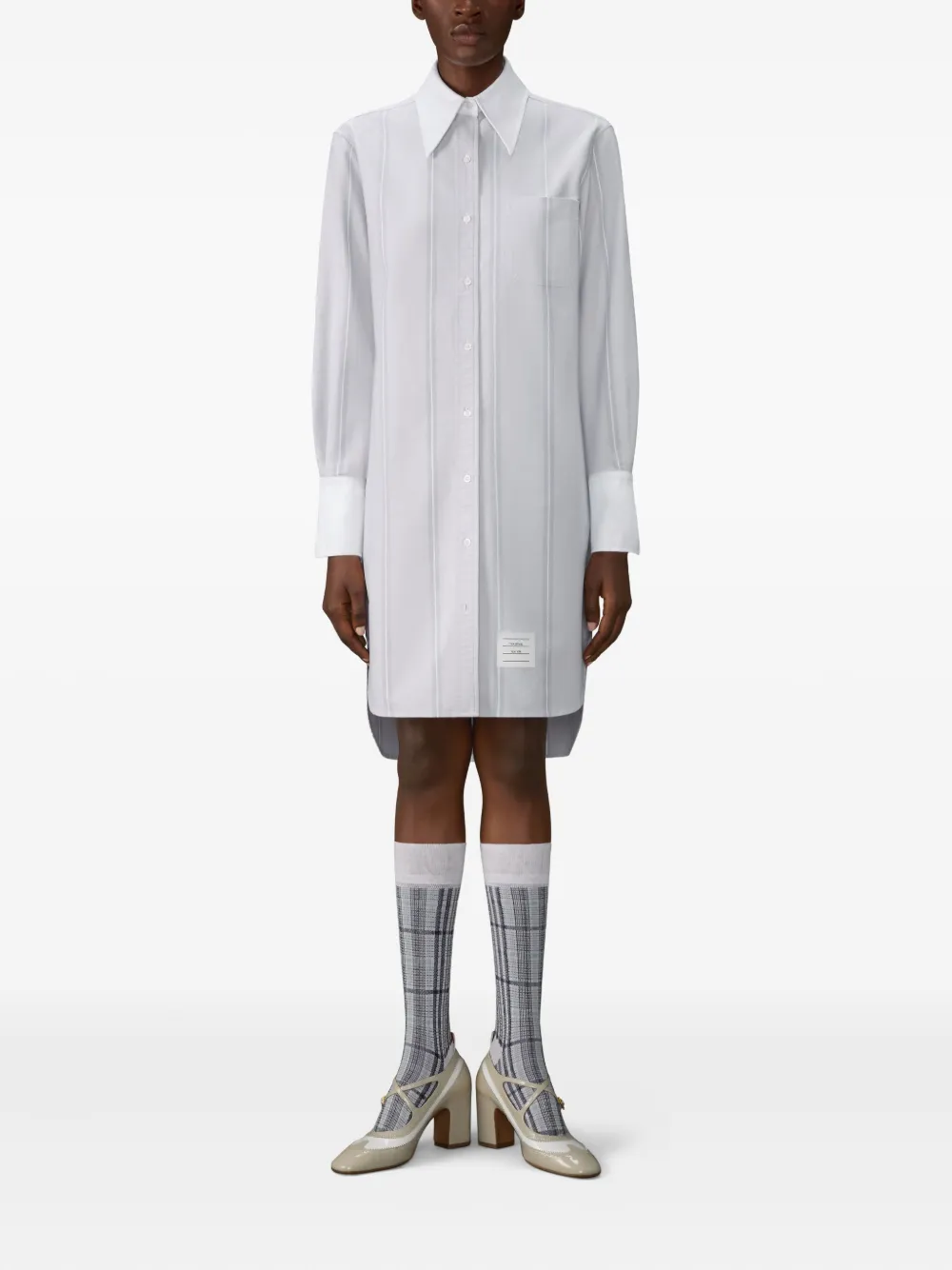Платье мини в полоску Thom Browne, серый
Платье мини в полоску Thom Browne, серый