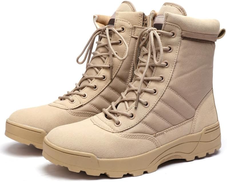 Мужские тактические боевые ботинки Pangolin с боковой молнией - легкие военные ботинки для походов, активного отдыха, службы и охраны, дышащие противоскользящие армейские ботинки и прочные пустынные, коричневый
Мужские тактические боевые ботинки Pangolin с боковой молнией - легкие военные ботинки для походов, активного отдыха, службы и охраны, дышащие противоскользящие армейские ботинки и прочные пустынные, коричневый