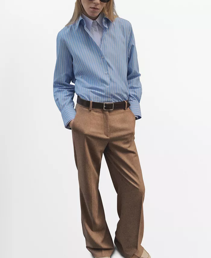 Женская рубашка из смесового хлопка и лиоцелла Regular MANGO, синий
Женская рубашка из смесового хлопка и лиоцелла Regular MANGO, синий