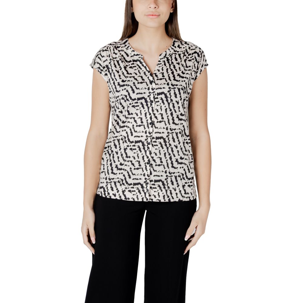 Кремовая хлопковая футболка Street One, кремовый
Кремовая хлопковая футболка Street One, кремовый