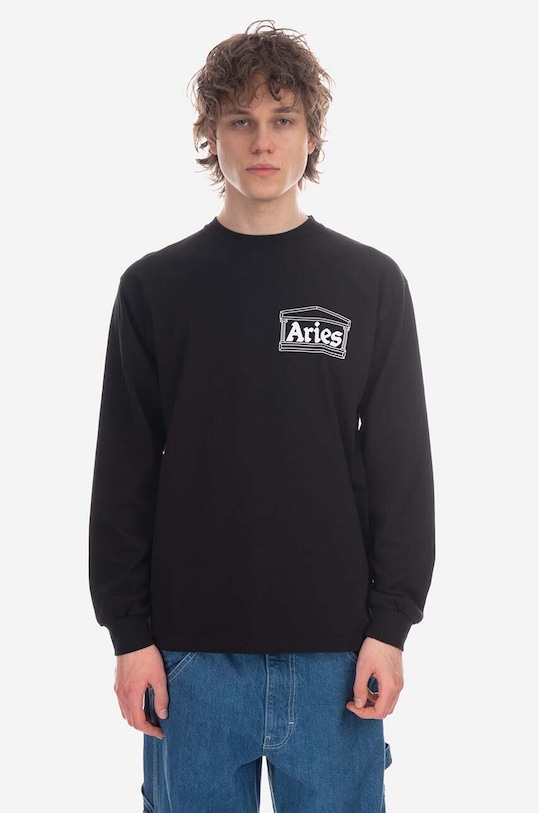 Хлопковая футболка с длинными рукавами temple ls tee Aries, черный
Хлопковая футболка с длинными рукавами temple ls tee Aries, черный