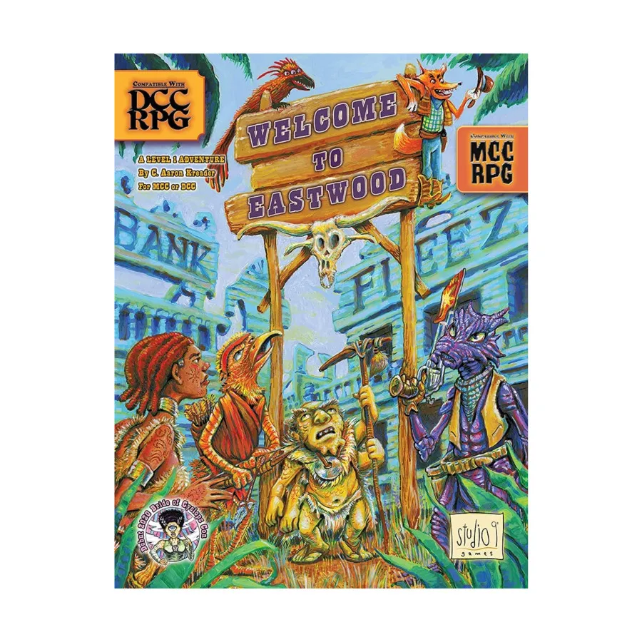 Welcome to Eastwood w/PDF, Dungeon Crawl Classics Role Playing Games (Studio 9 Games), мягкая обложка
Welcome to Eastwood w/PDF, Dungeon Crawl Classics Role Playing Games (Studio 9 Games), мягкая обложка