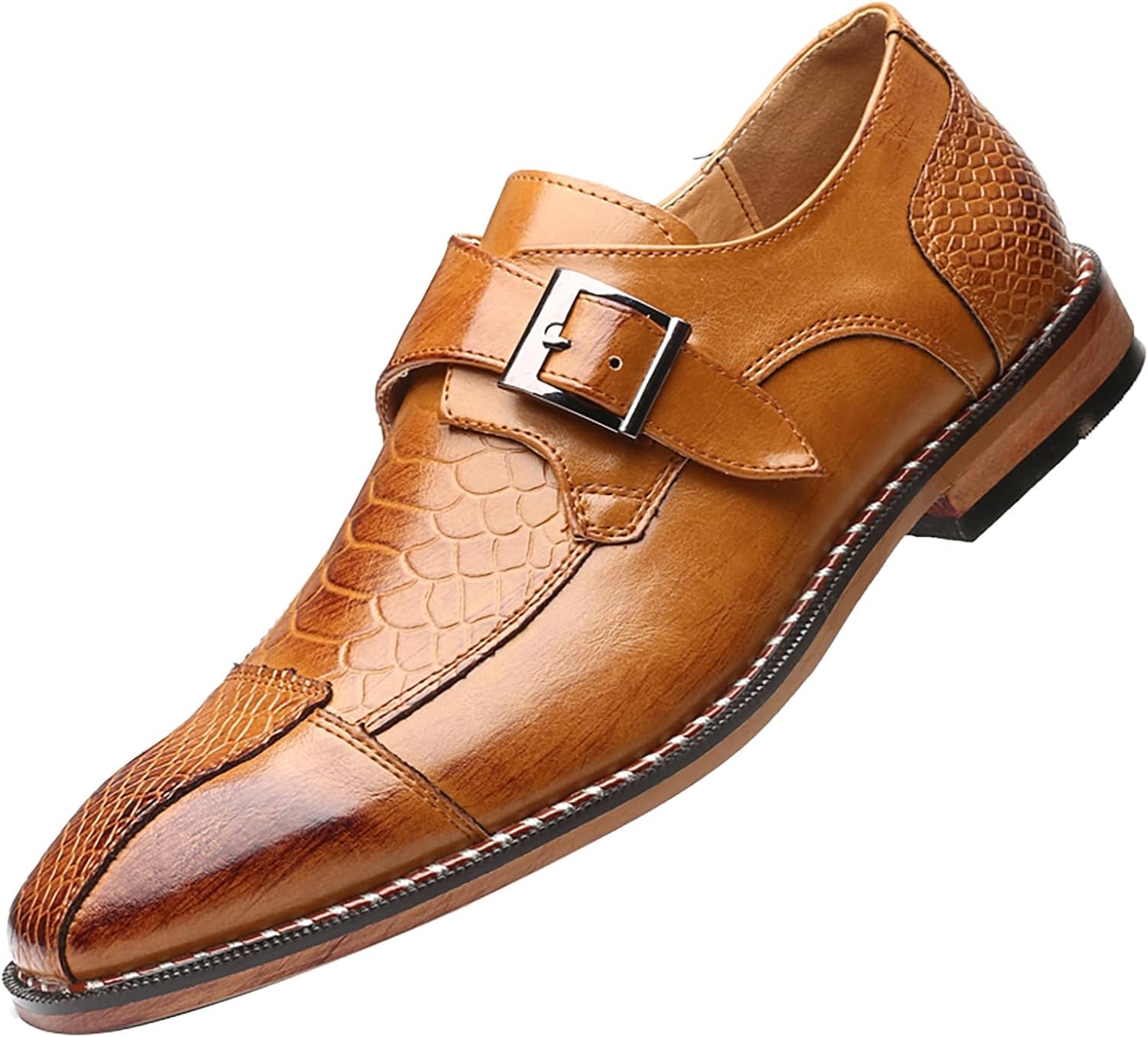Мужские туфли-оксфорды с заостренным носком и монковой пряжкой, винтажные повседневные слипоны, ручная строчка, каблук из стопки, широкие дерби для работы в офисе и деловой моды Gomehui, коричневый
Мужские туфли-оксфорды с заостренным носком и монковой пряжкой, винтажные повседневные слипоны, ручная строчка, каблук из стопки, широкие дерби для работы в офисе и деловой моды Gomehui, коричневый