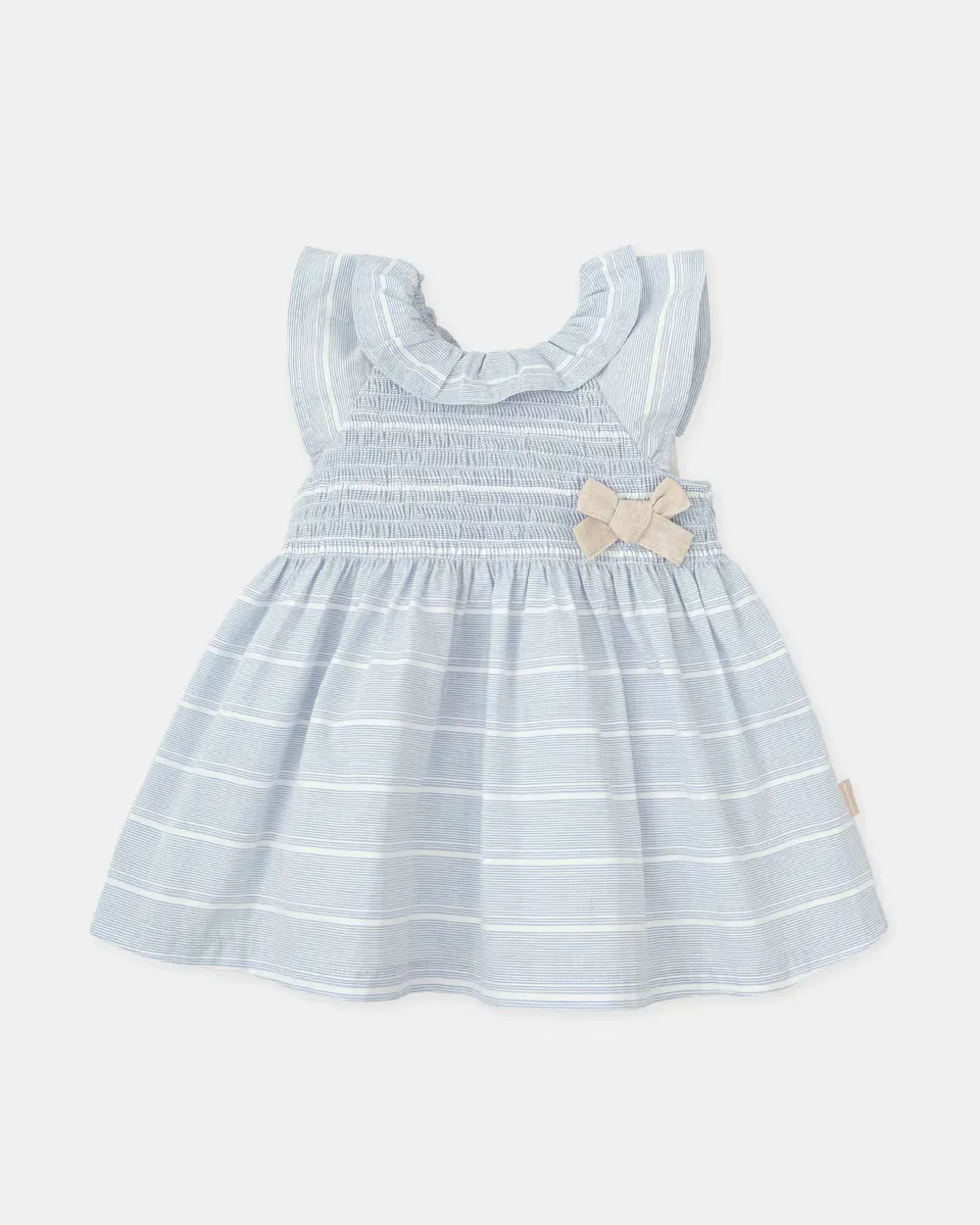 Платье для девочки в полоску фарфорового цвета Tutto Piccolo, голубой
Платье для девочки в полоску фарфорового цвета Tutto Piccolo, голубой
