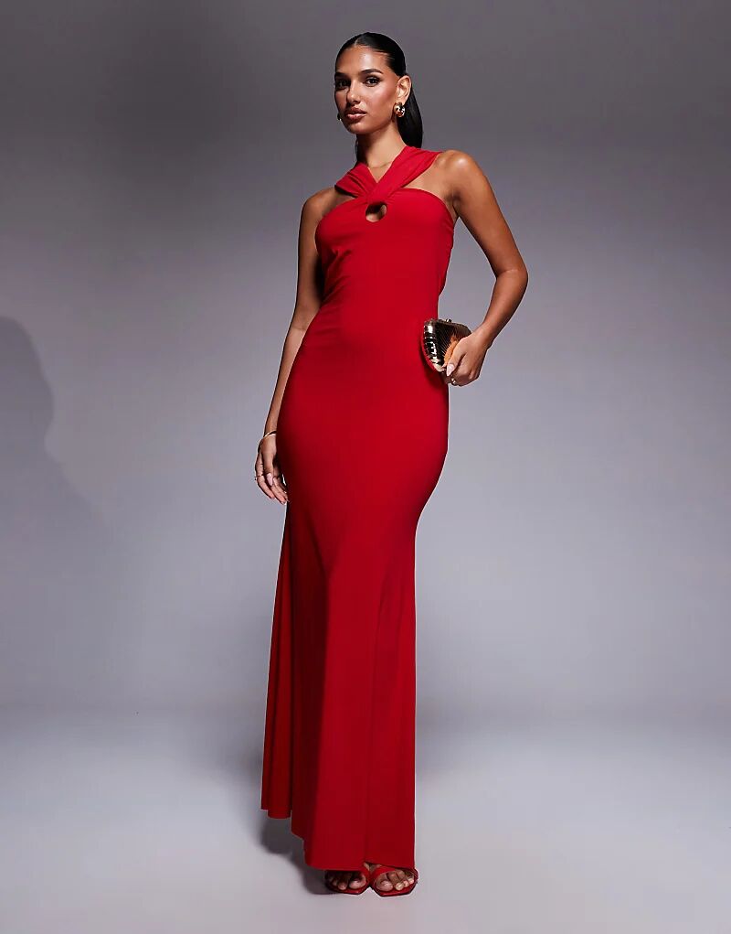 Длинное платье ASOS DESIGN с бретелью через шею и перекрученным спереди, красного цвета
Длинное платье ASOS DESIGN с бретелью через шею и перекрученным спереди, красного цвета