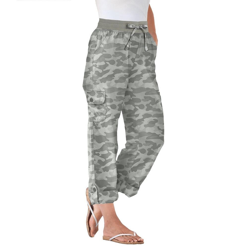 Женщина в женских брюках-карго миниатюрной длины больших размеров Woman Within, цвет Olive Green Camouflage
Женщина в женских брюках-карго миниатюрной длины больших размеров Woman Within, цвет Olive Green Camouflage