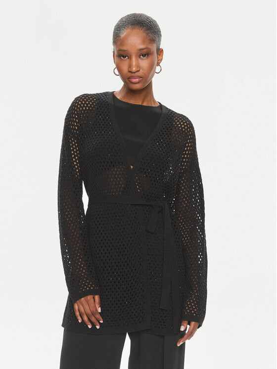 Кардиган стандартного кроя Twinset, черный 
Кардиган стандартного кроя Twinset, черный