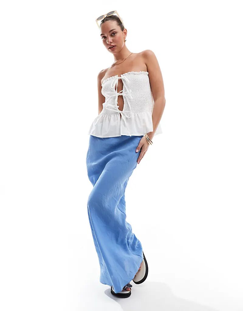 Мягкая на ощупь косая макси-юбка синего цвета ASOS DESIGN
Мягкая на ощупь косая макси-юбка синего цвета ASOS DESIGN