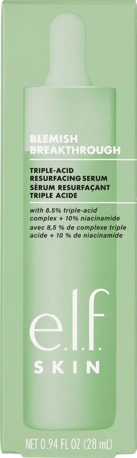 Сыворотка для лица e.l.f. Cosmetics Blemish Breakthrough Triple-Acid Resurfacing Serum
Сыворотка для лица e.l.f. Cosmetics Blemish Breakthrough Triple-Acid Resurfacing Serum