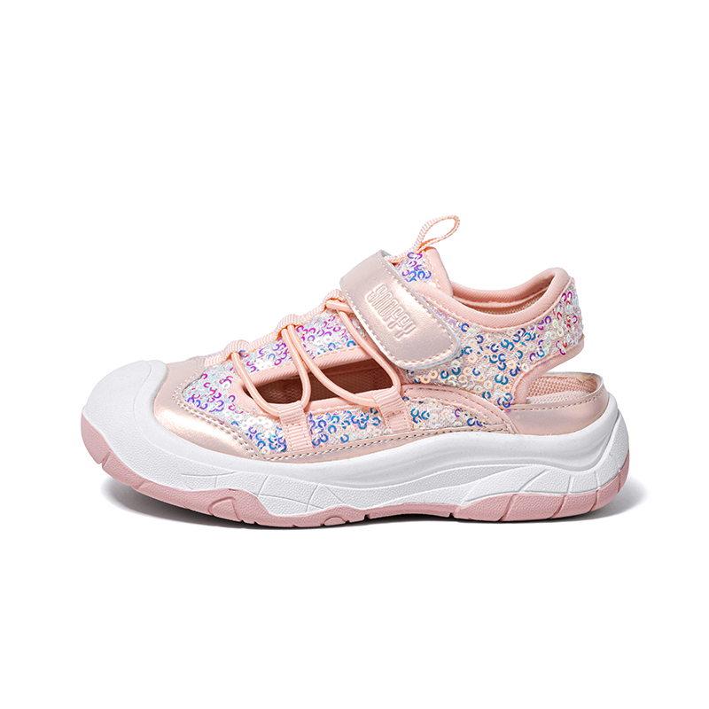 Коллекция мерцающей обуви. Нескользящие износостойкие низкие детские сандалии. Snoffy, розовый 
Коллекция мерцающей обуви. Нескользящие износостойкие низкие детские сандалии. Snoffy, розовый