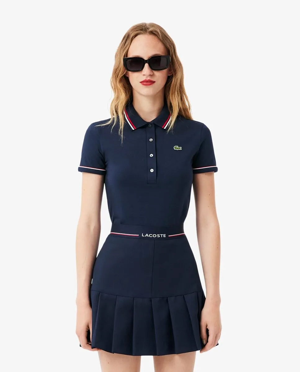 Женская футболка поло с короткими рукавами и приталенными краями Lacoste, темно-синий
Женская футболка поло с короткими рукавами и приталенными краями Lacoste, темно-синий