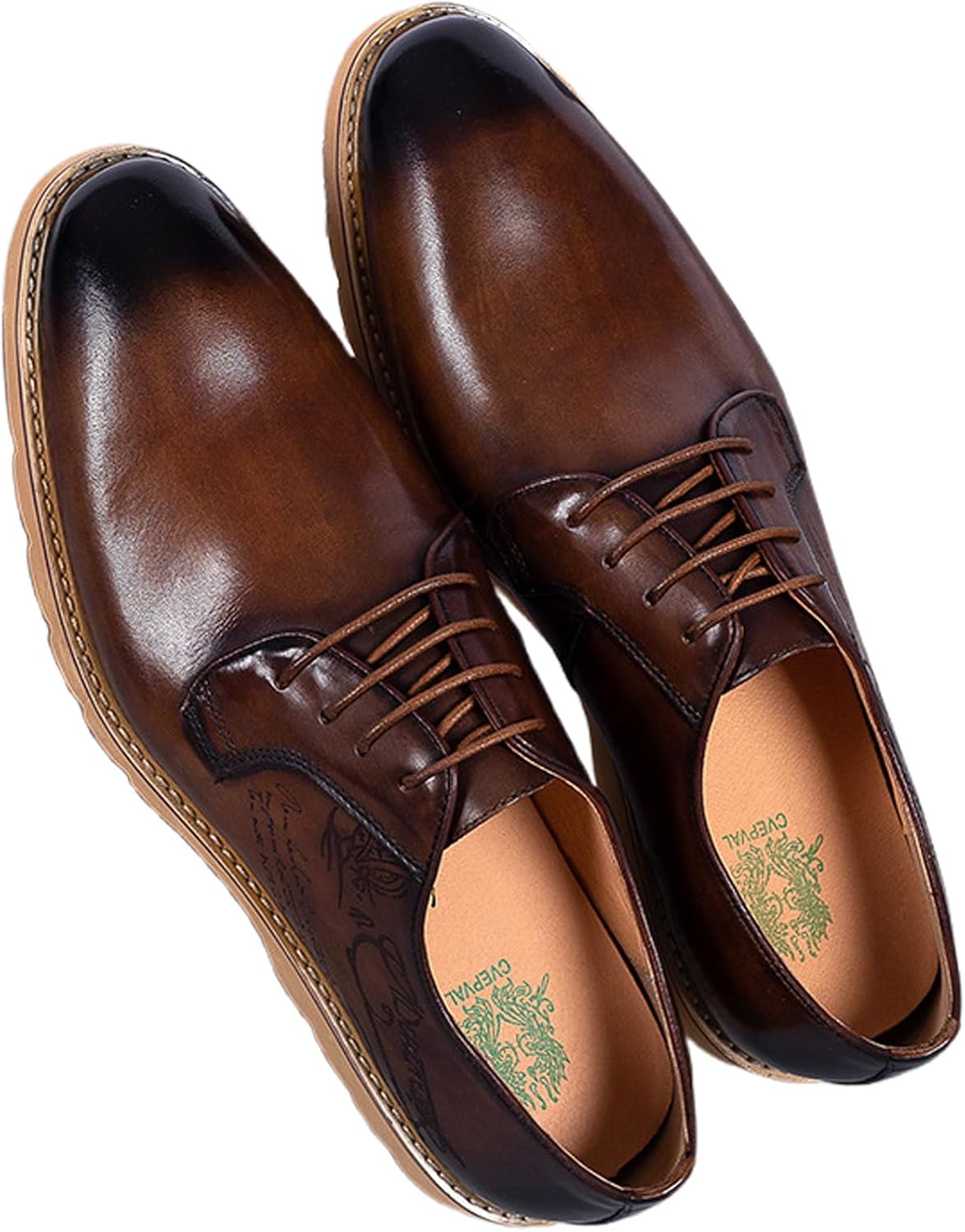 Мужские кожаные туфли Santimon, Стильные оксфорды на шнуровке для офиса, свадеб и повседневной носки, Удобные деловые туфли с премиальной стелькой для комфорта в течение всего дня, коричневый
Мужские кожаные туфли Santimon, Стильные оксфорды на шнуровке для офиса, свадеб и повседневной носки, Удобные деловые туфли с премиальной стелькой для комфорта в течение всего дня, коричневый
