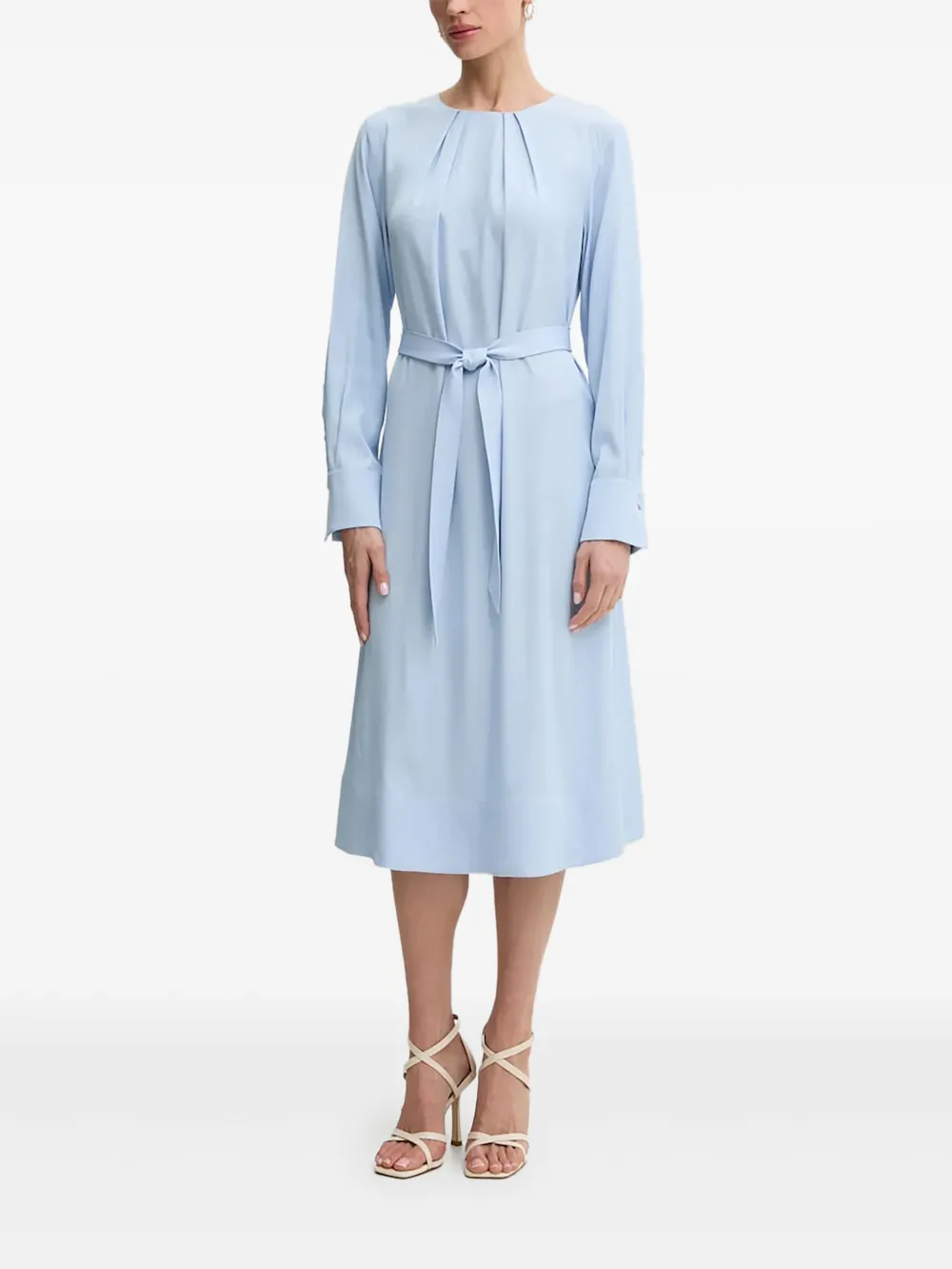 Платье миди с поясом BOSS, синий
Платье миди с поясом BOSS, синий