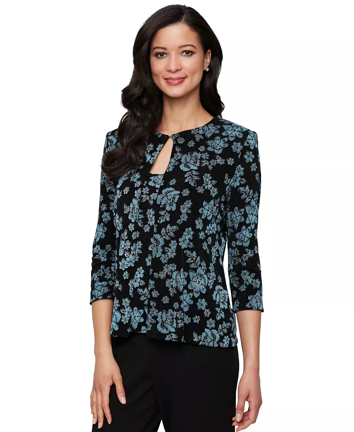 Миниатюрный комплект-двойка с блестками и рукавами 3/4 Alex Evenings, мультиколор
Миниатюрный комплект-двойка с блестками и рукавами 3/4 Alex Evenings, мультиколор