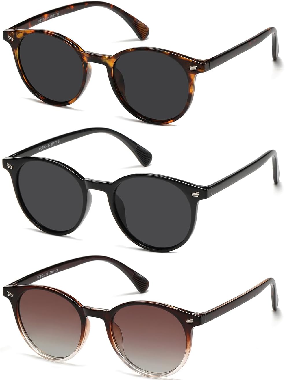 DHSHINE Поляризованные маленькие круглые классические солнцезащитные очки для женщин в винтажном стиле с защитой от УФ-излучения UV400 (3 шт.) DUSHINE, A8 Tortoise Grey+black+brown Gradient(3 Pack)
DHSHINE Поляризованные маленькие круглые классические солнцезащитные очки для женщин в винтажном стиле с защитой от УФ-излучения UV400 (3 шт.) DUSHINE, A8 Tortoise Grey+black+brown Gradient(3 Pack)