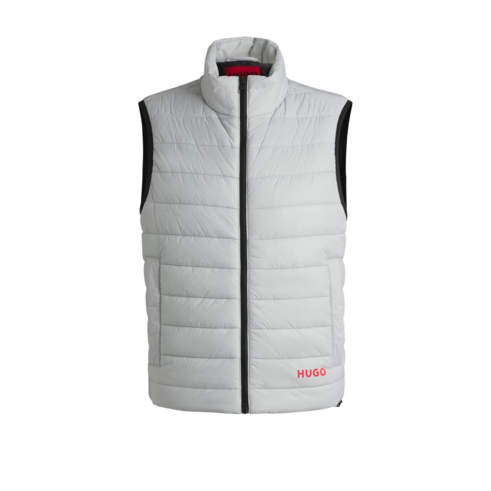 Водоотталкивающий облегающий жилет с логотипом HUGO, светло-серый
Водоотталкивающий облегающий жилет с логотипом HUGO, светло-серый