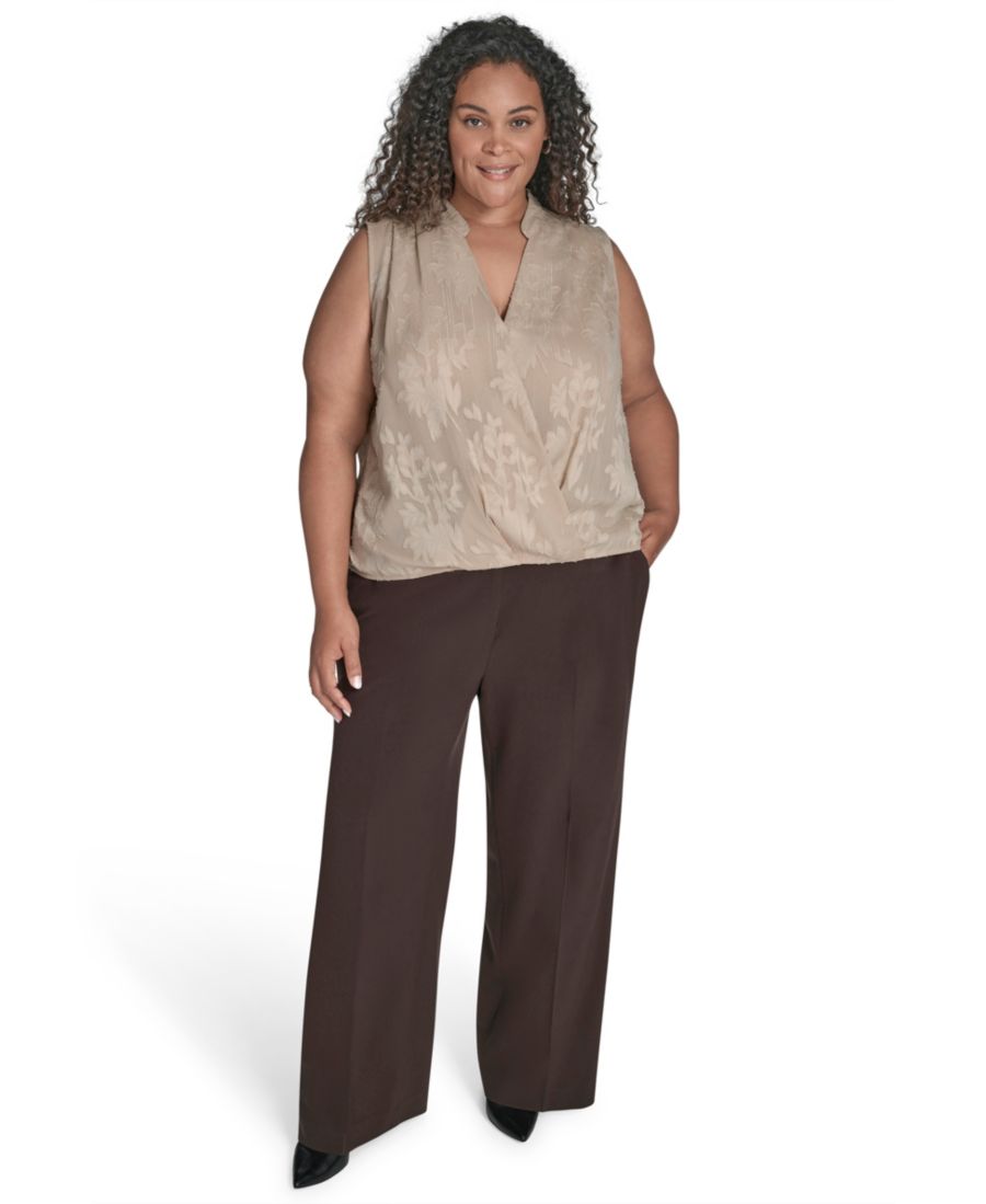 Блузка без рукавов с принтом и имитацией запаха, большого размера Calvin Klein, Latte
Блузка без рукавов с принтом и имитацией запаха, большого размера Calvin Klein, Latte