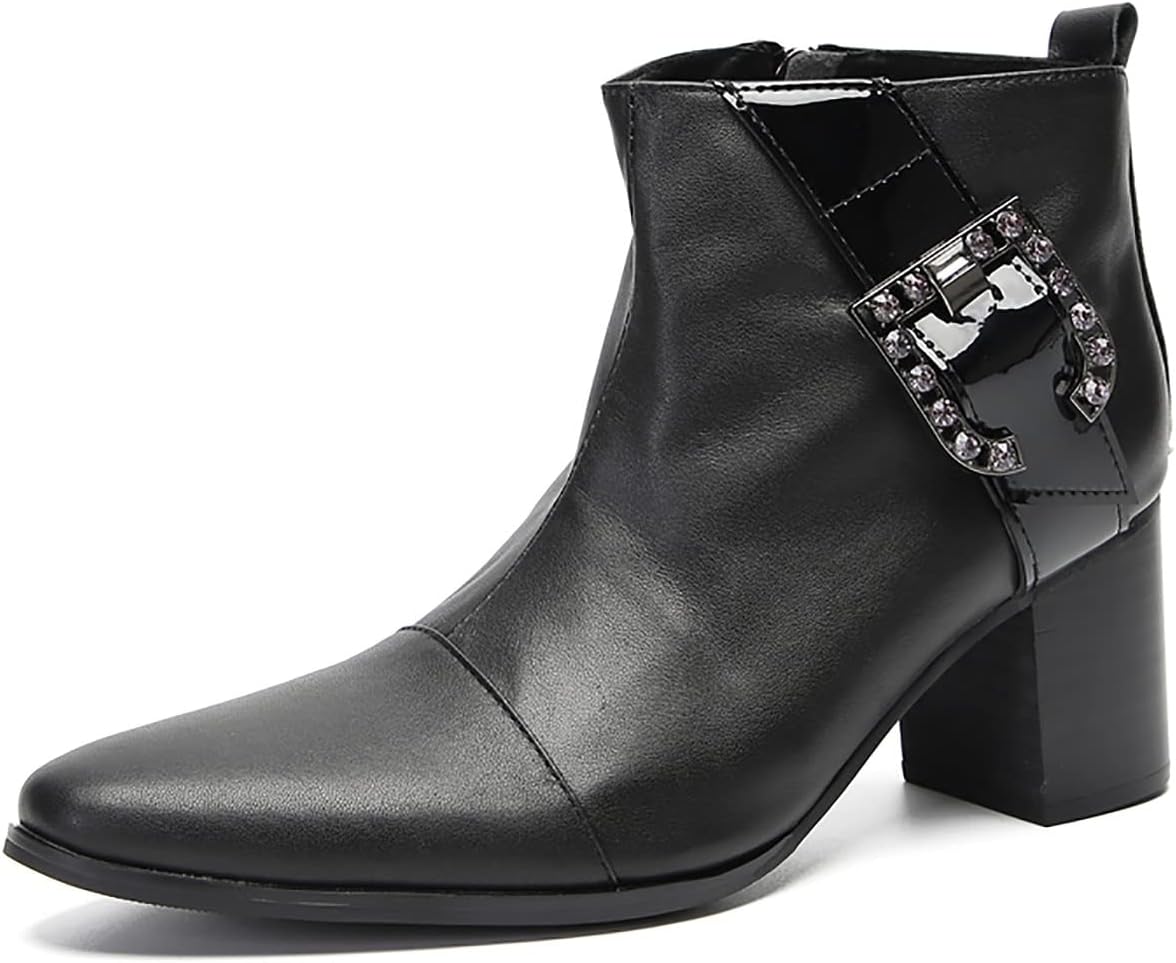 Мужские западные ботинки Chelsea Santimon - настоящая кожаная ковбойская обувь с боковой молнией и пряжкой, для бальных танцев, вечеринок и мотоциклов, черный
Мужские западные ботинки Chelsea Santimon - настоящая кожаная ковбойская обувь с боковой молнией и пряжкой, для бальных танцев, вечеринок и мотоциклов, черный