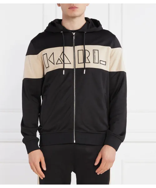 Толстовка с капюшоном Regular fit Karl Lagerfeld, черный 
Толстовка с капюшоном Regular fit Karl Lagerfeld, черный
