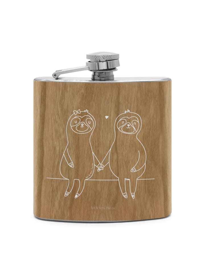 Mr. & Mrs. Panda Деревянная фляжка с изображением пары ленивцев, без надписи, коричневого цвета
Mr. & Mrs. Panda Деревянная фляжка с изображением пары ленивцев, без надписи, коричневого цвета